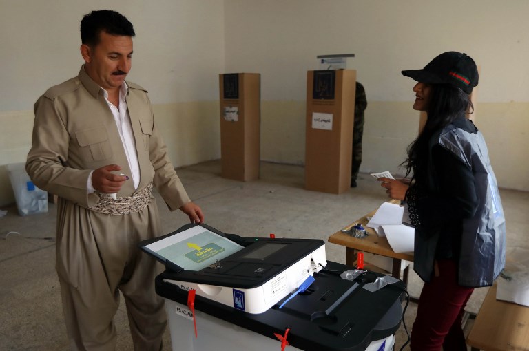 People in the Kurdistan Region and Iraq vote in the parliamentary elections across the country. (Photo: AFP)